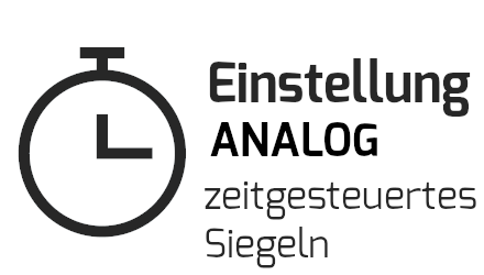 Einstellung analog zeitgesteuertes Siegeln