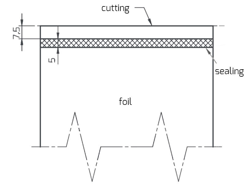 S-Variante semi-automatic impulse sealer sealing and cutting normal